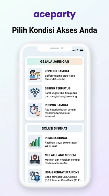 Tampilan link alternatif aceparty