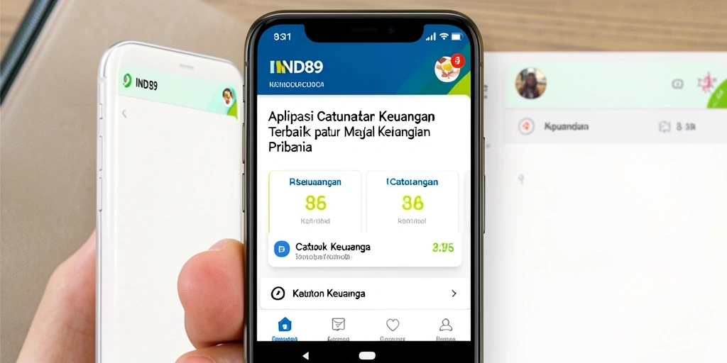 Antarmuka aplikasi IND89 yang sederhana dan efektif untuk catatan keuangan.