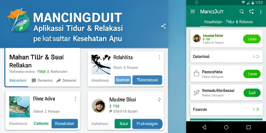 Tampilan antarmuka MANCINGDUIT menunjukkan fitur relaksasi yang sederhana dan nyaman.