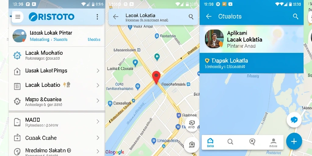 Antarmuka ORISTOTO yang bersih dan fungsional untuk Lacak Lokasi.
